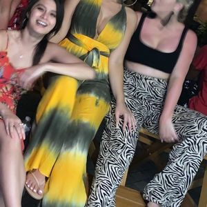 AKIRA Multicolor Green Bay Packer Jumpsuit